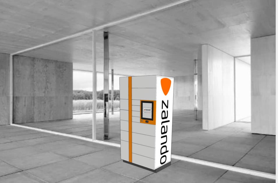 OfficeButler24 terminal with employee scanning a badge